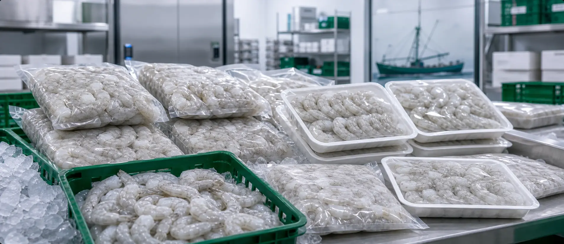Frozen aquatic products and cold-chain supply